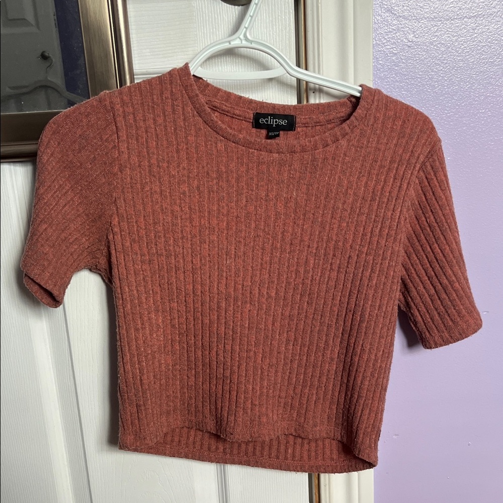 Eclipse Knit Coral Pink Top